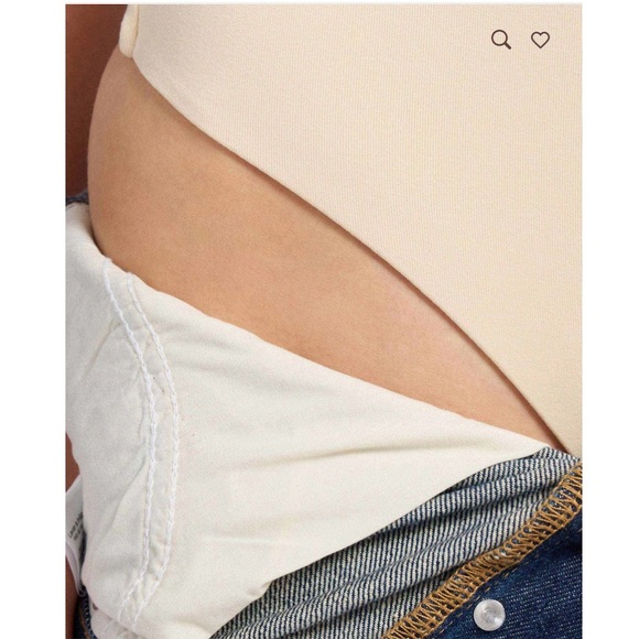 Nuuds Seamless Scoop Tank Bodysuit in Bone Sz. L - Picture 6 of 9